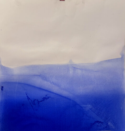 Blue Landscape by Marilina Marchica, Drawing for Sale on Select