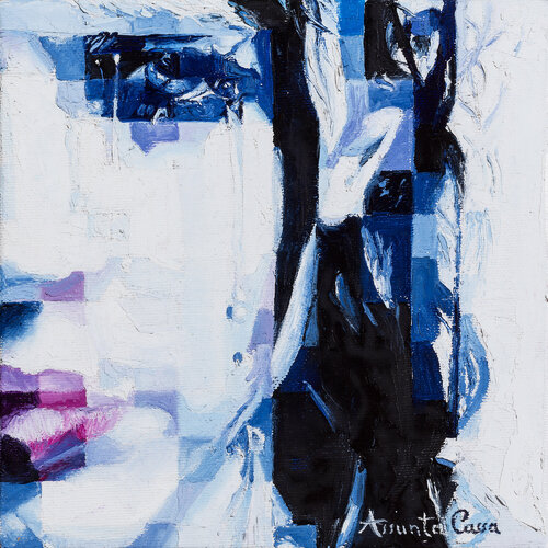 Le Cassette. Piove by Assunta Cassa, Painting for Sale on Select