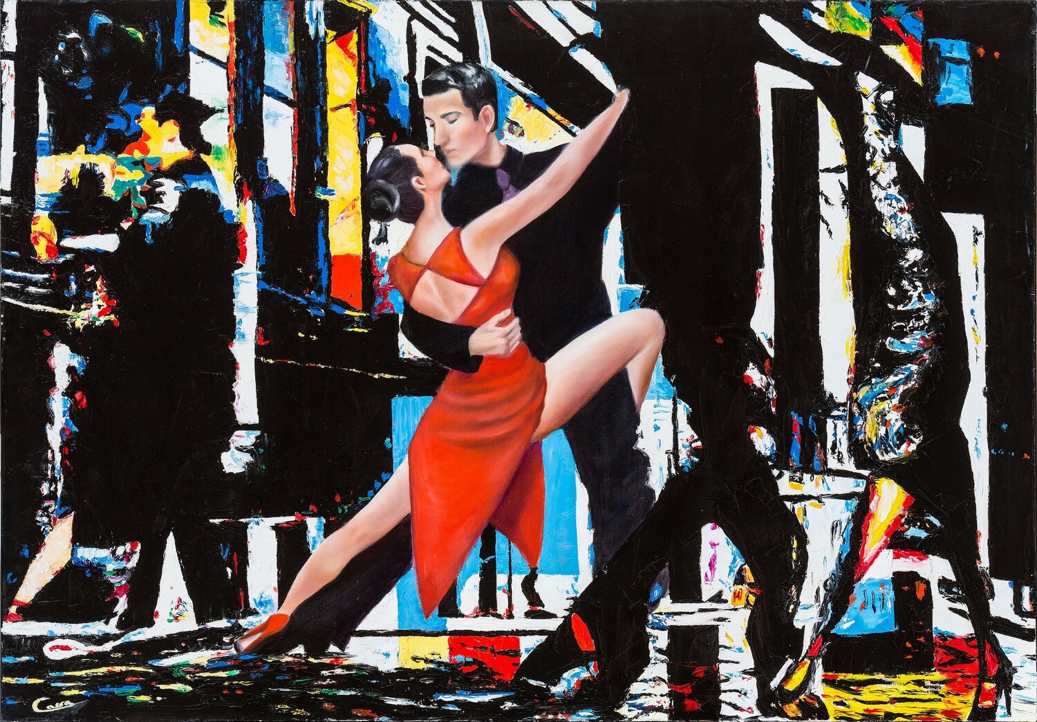 Tango metropolitano Assunta Cassa Original painting for sale