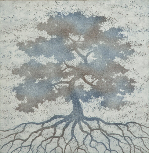 Earth, water and wind tree by Gian Luigi Delpin, Painting for Sale on Select