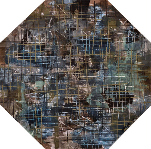 Mental landscape by Gian Luigi Delpin, Painting for Sale on Select
