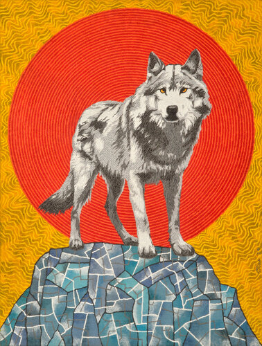 Sunwolf by Gian Luigi Delpin, Painting for Sale on Select