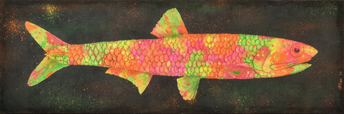 Fluo anchovy by Gian Luigi Delpin, Painting for Sale on Select