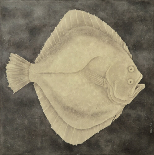 Ghost turbot by Gian Luigi Delpin, Painting for Sale on Select