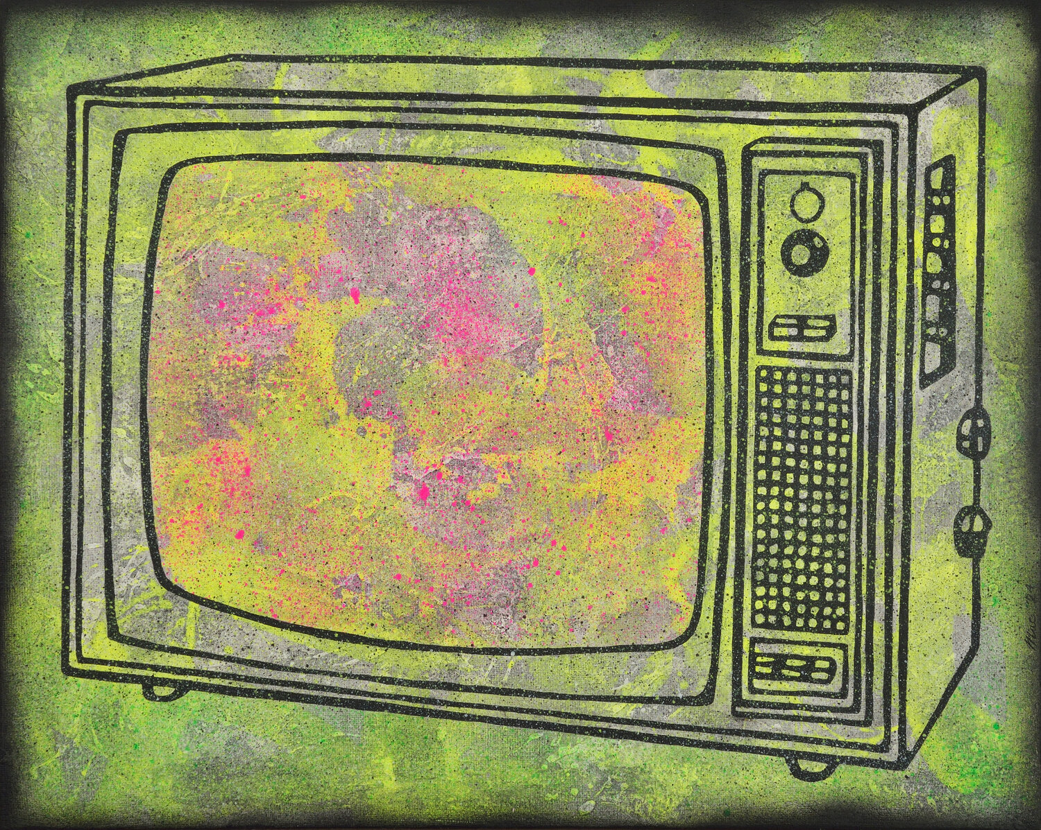 Analog noise Gian Luigi Delpin Original painting for sale