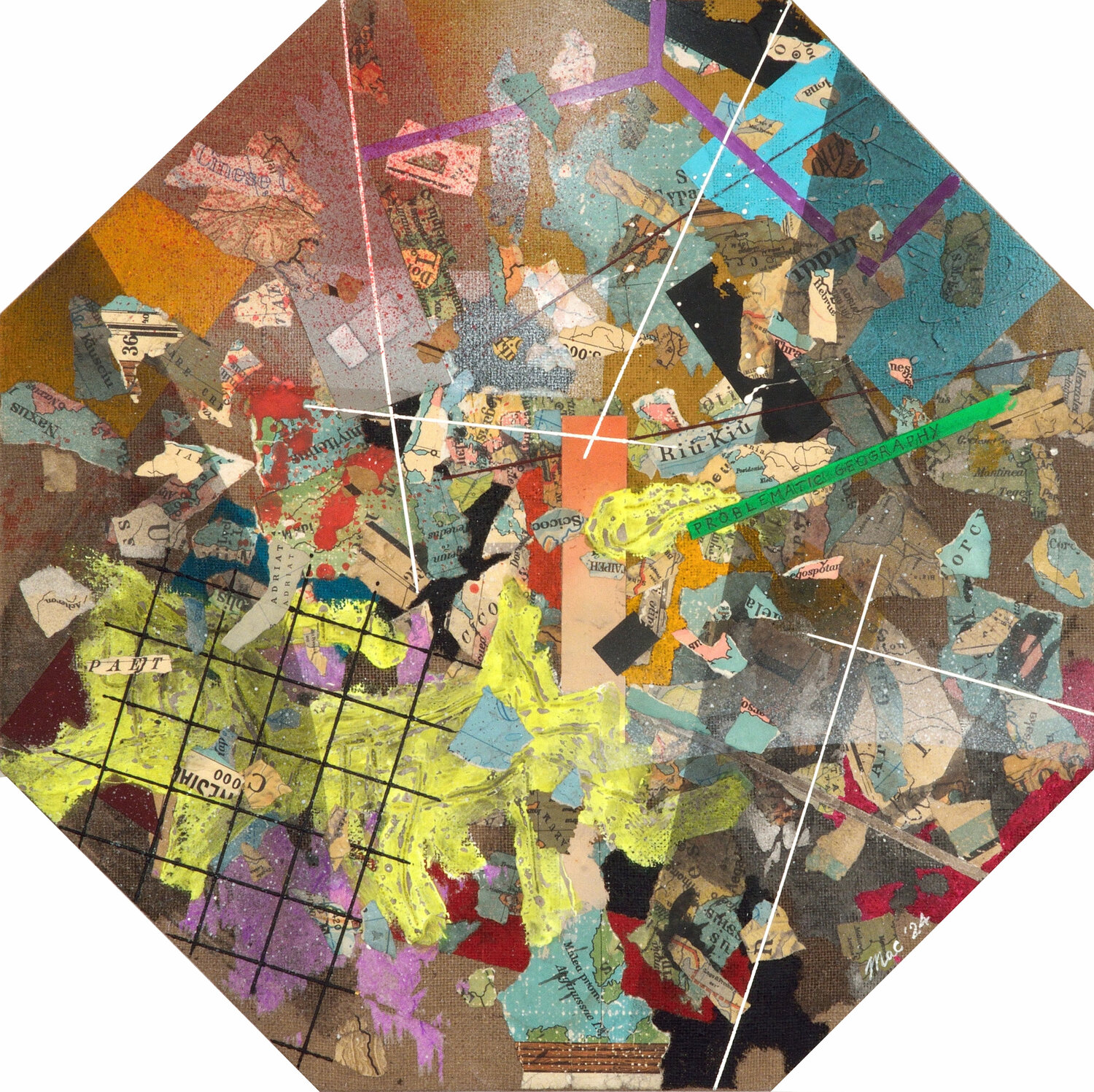 Problematic geography Gian Luigi Delpin Original painting for sale