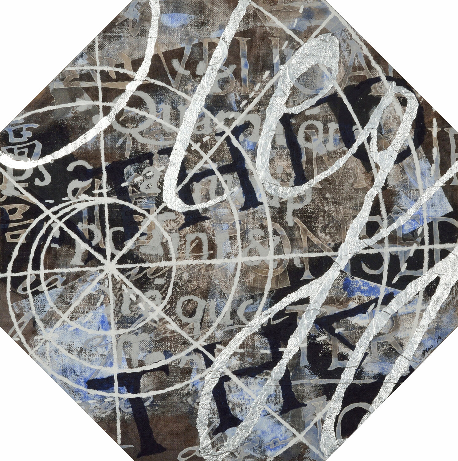 Shape of affirmation Gian Luigi Delpin Original painting for sale