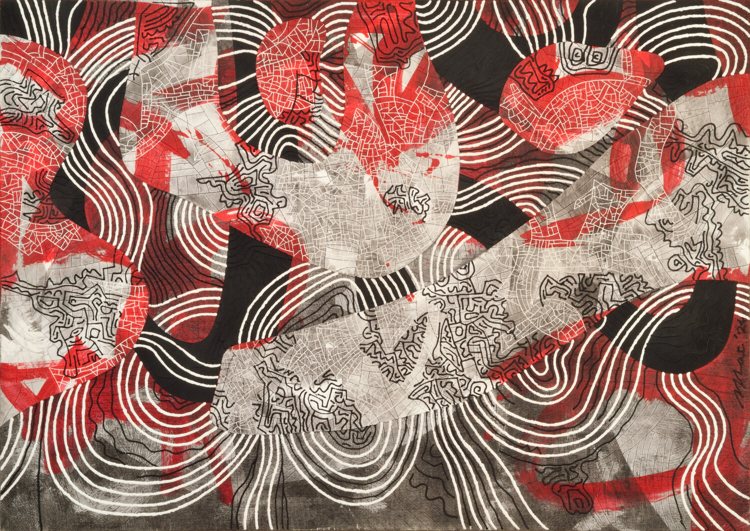 Map and territory Gian Luigi Delpin Original painting for sale