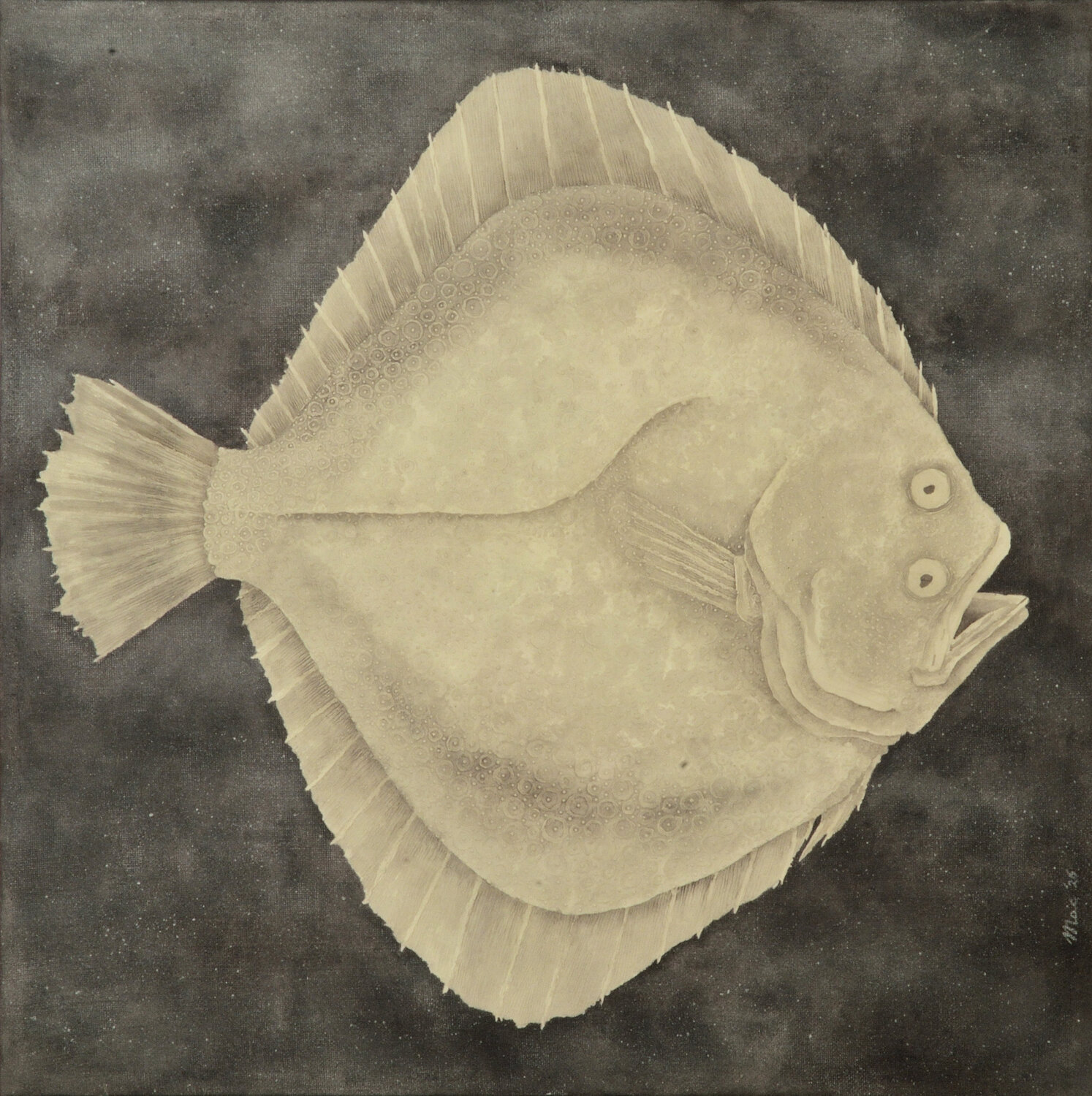 Ghost turbot Gian Luigi Delpin Original painting for sale
