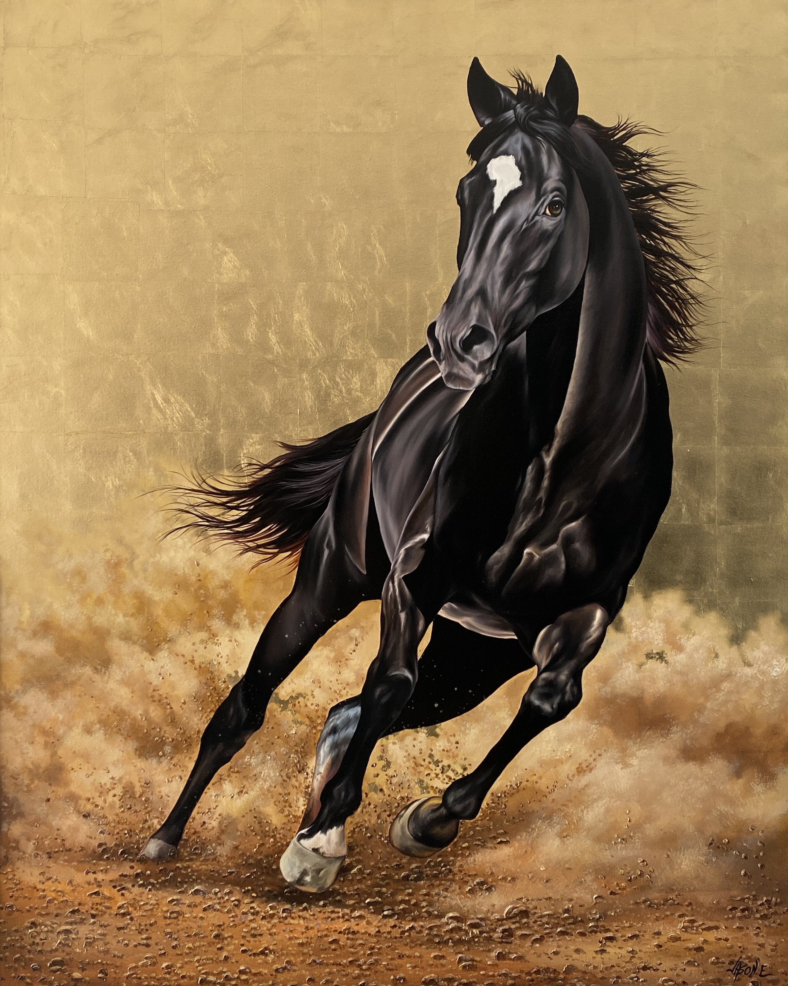 Black Beauty LARGE PAINTING