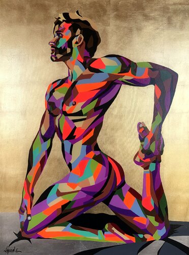 Nude Yoga by Jason Ebrahimi, Painting for Sale on Select