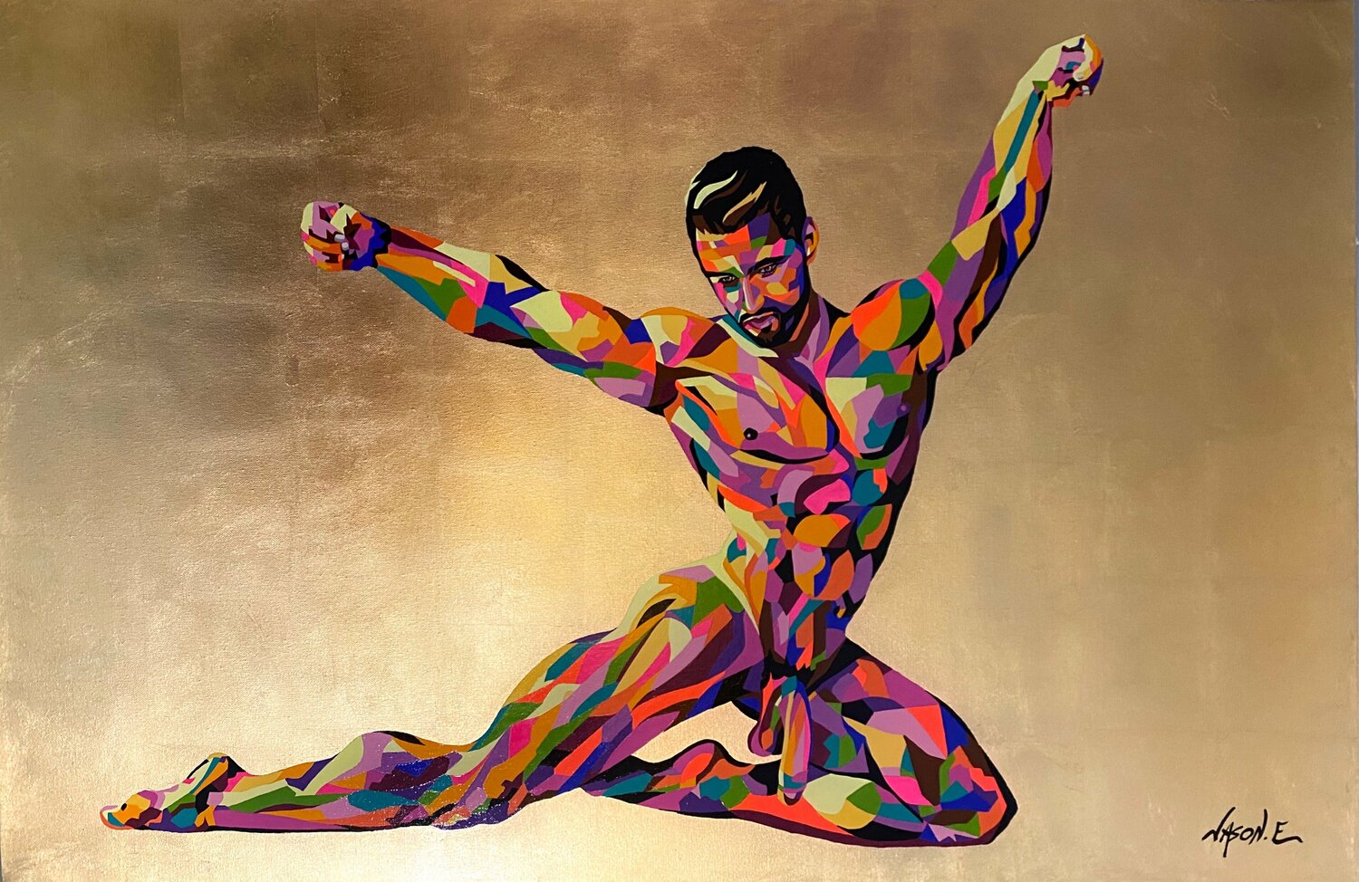 Good Stretch Jason Ebrahimi Original painting for sale