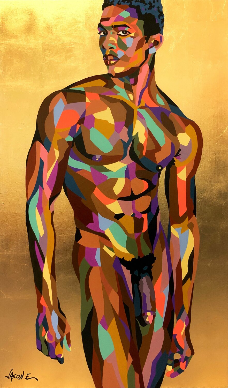 African American Black Beauty Jason Ebrahimi Original painting for sale