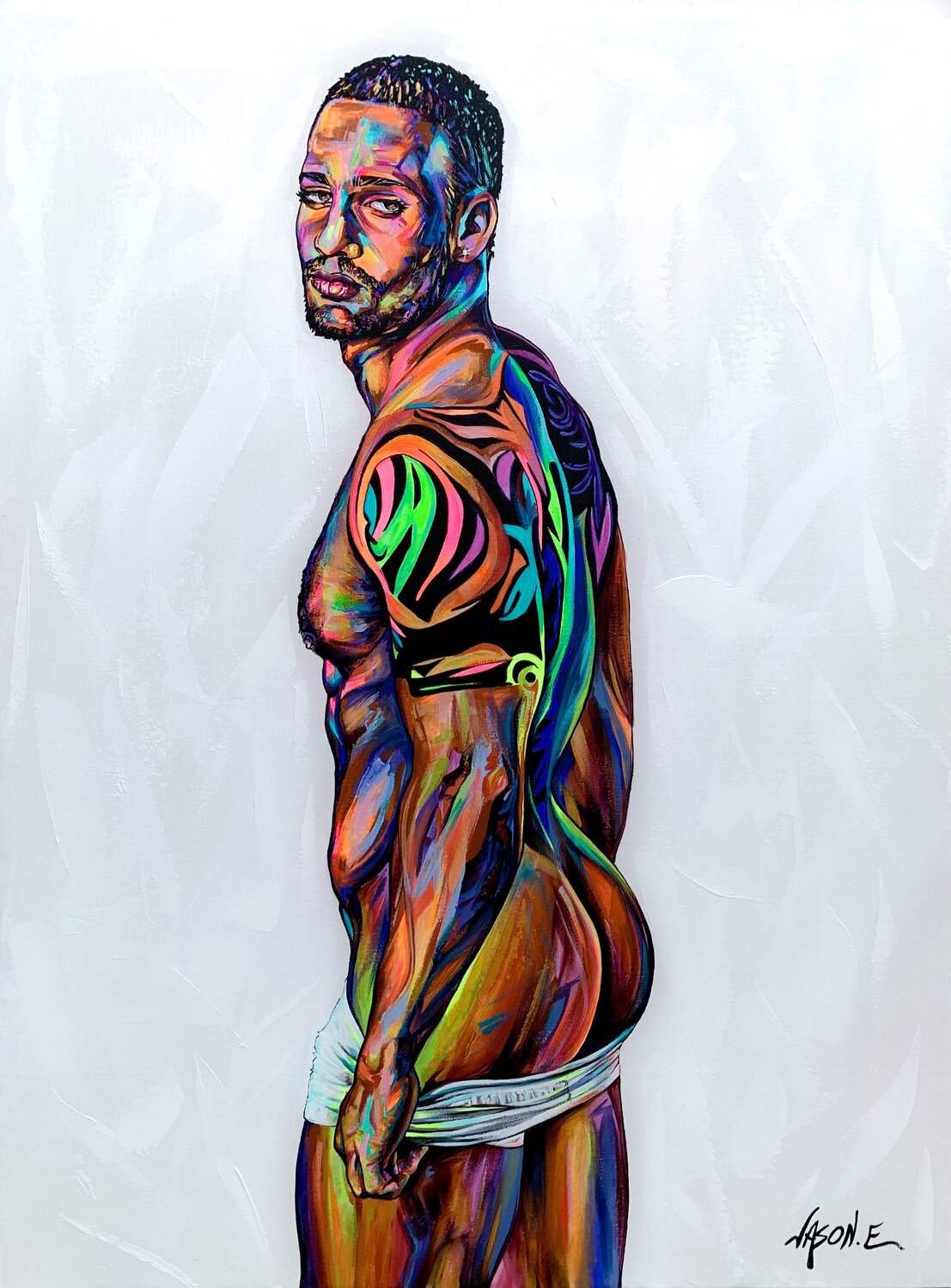 Tease Jason Ebrahimi Original painting for sale