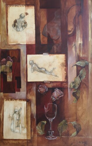 "Días de vino y rosas" by Ana Termes Lis, Painting for Sale on Select