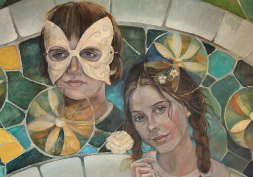 EROS Y PSIQUE by Ana Termes Lis, Painting for Sale on Select