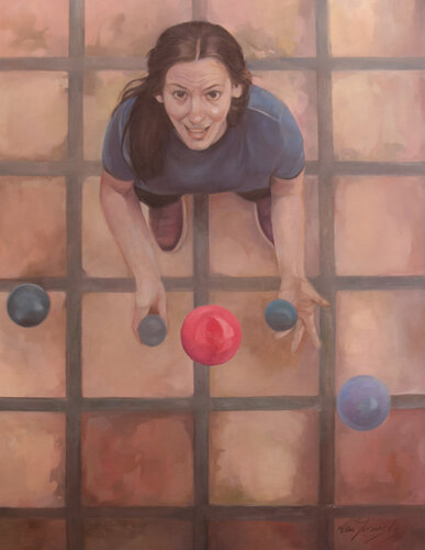 JUGANDO CON EL  AZAR by Ana Termes Lis, Painting for Sale on Select