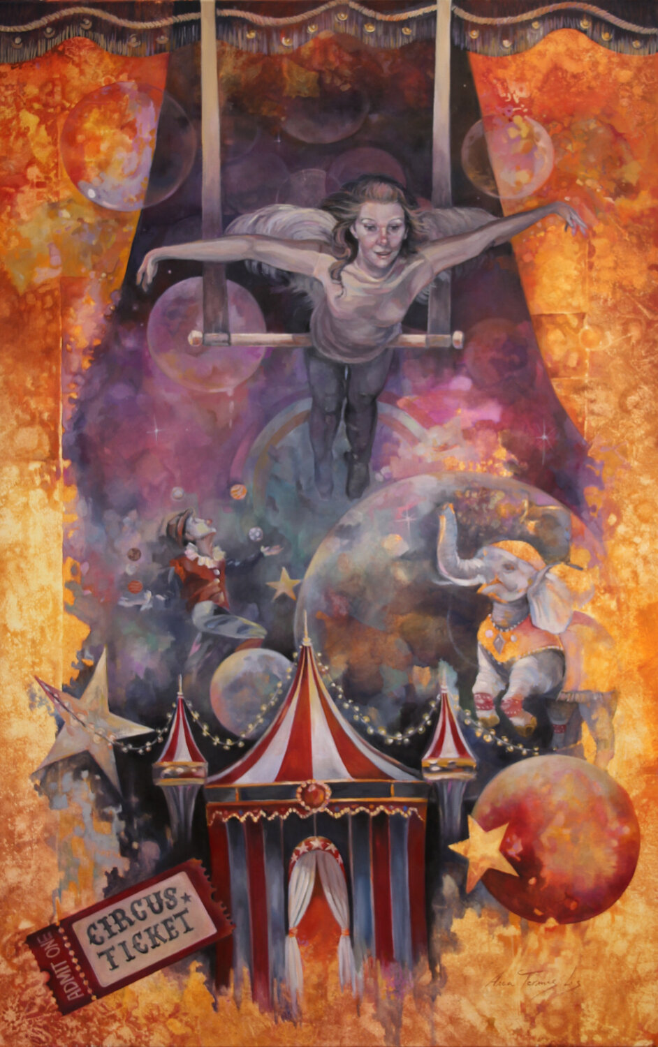 "¡Vuelve el espectáculo!" Ana Termes Lis Original painting for sale