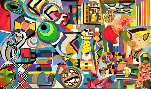 Au pied de cochon by Catherine Sénéchal, Painting for Sale on Select