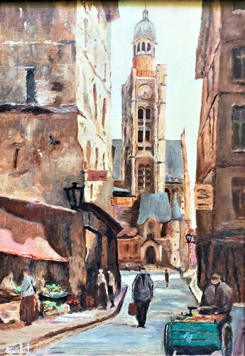 St Julien le Pauvre Paris by Catherine Sénéchal, Painting for Sale on Select