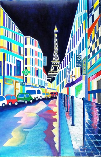 Paris est une fête by Catherine Sénéchal, Painting for Sale on Select