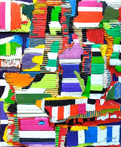 Plan relief by Catherine Sénéchal, Painting for Sale on Select