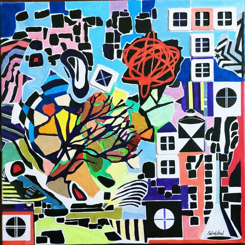 Fenêtre sur cour by Catherine Sénéchal, Painting for Sale on Select
