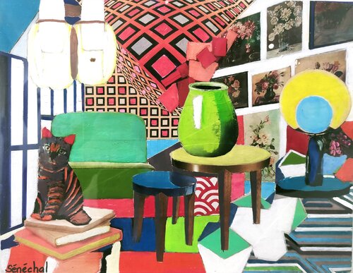 Art Déco by Catherine Sénéchal, Painting for Sale on Select