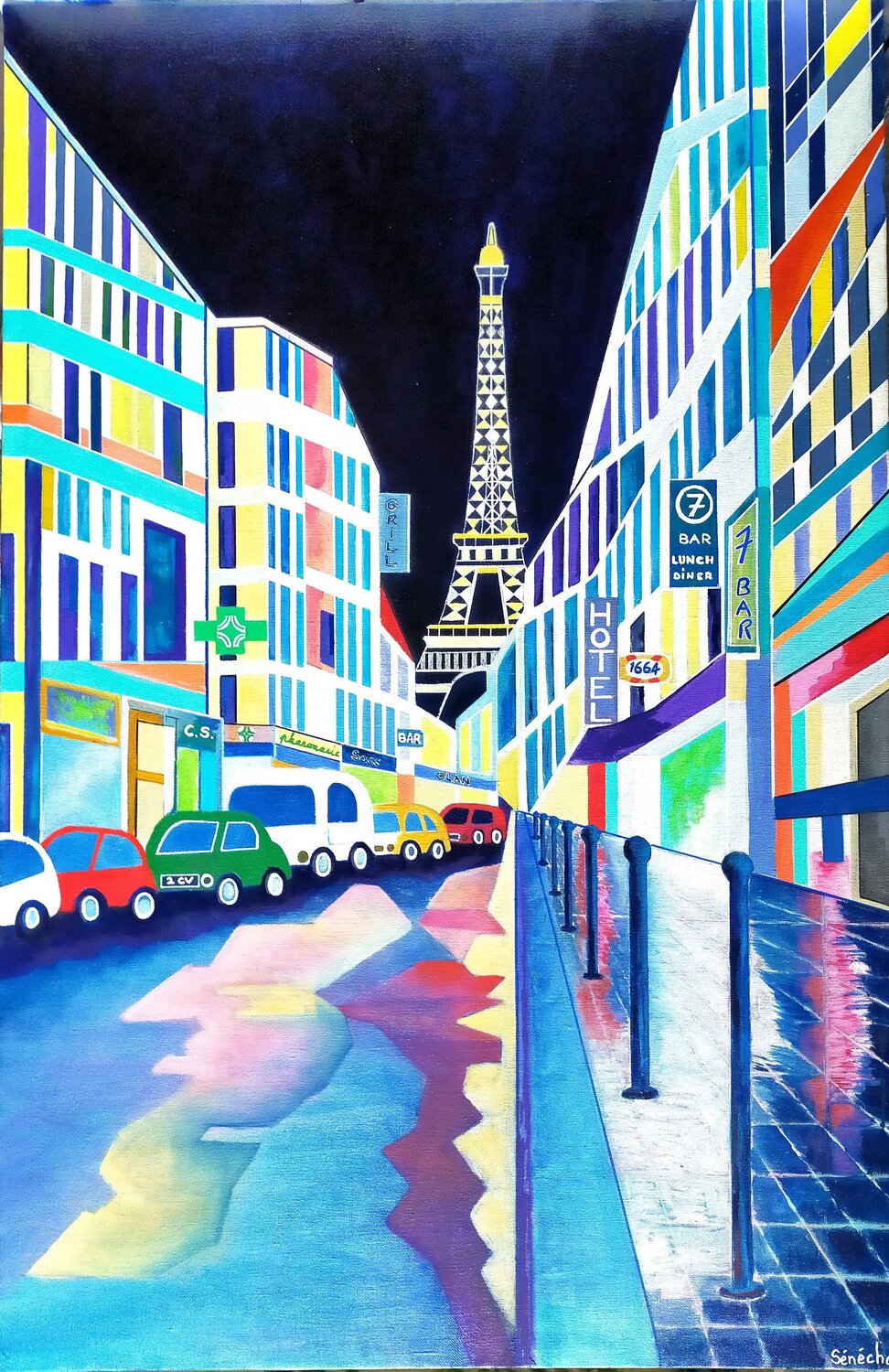 Paris est une fête Catherine Sénéchal Original painting for sale