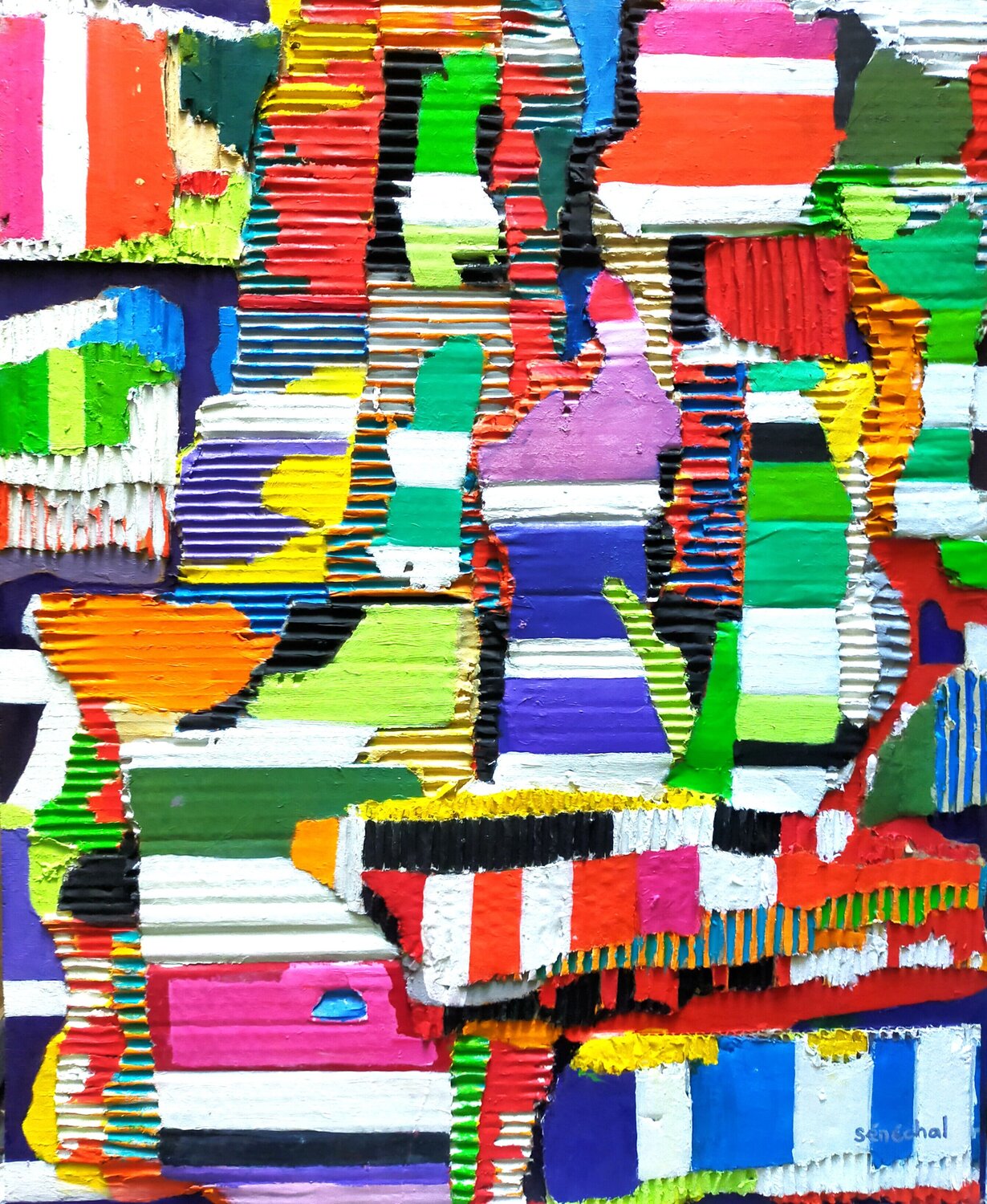Plan relief Catherine Sénéchal Original painting for sale