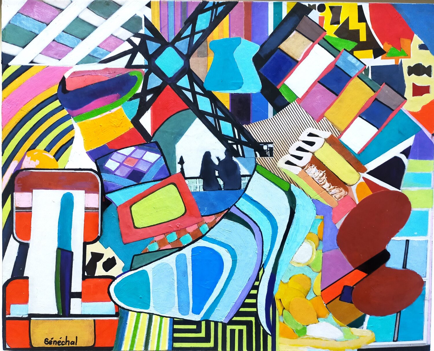 Carrefour Catherine Sénéchal Original painting for sale