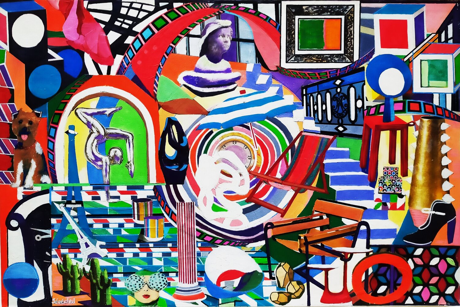 Palais de Tokyo Catherine Sénéchal Original painting for sale
