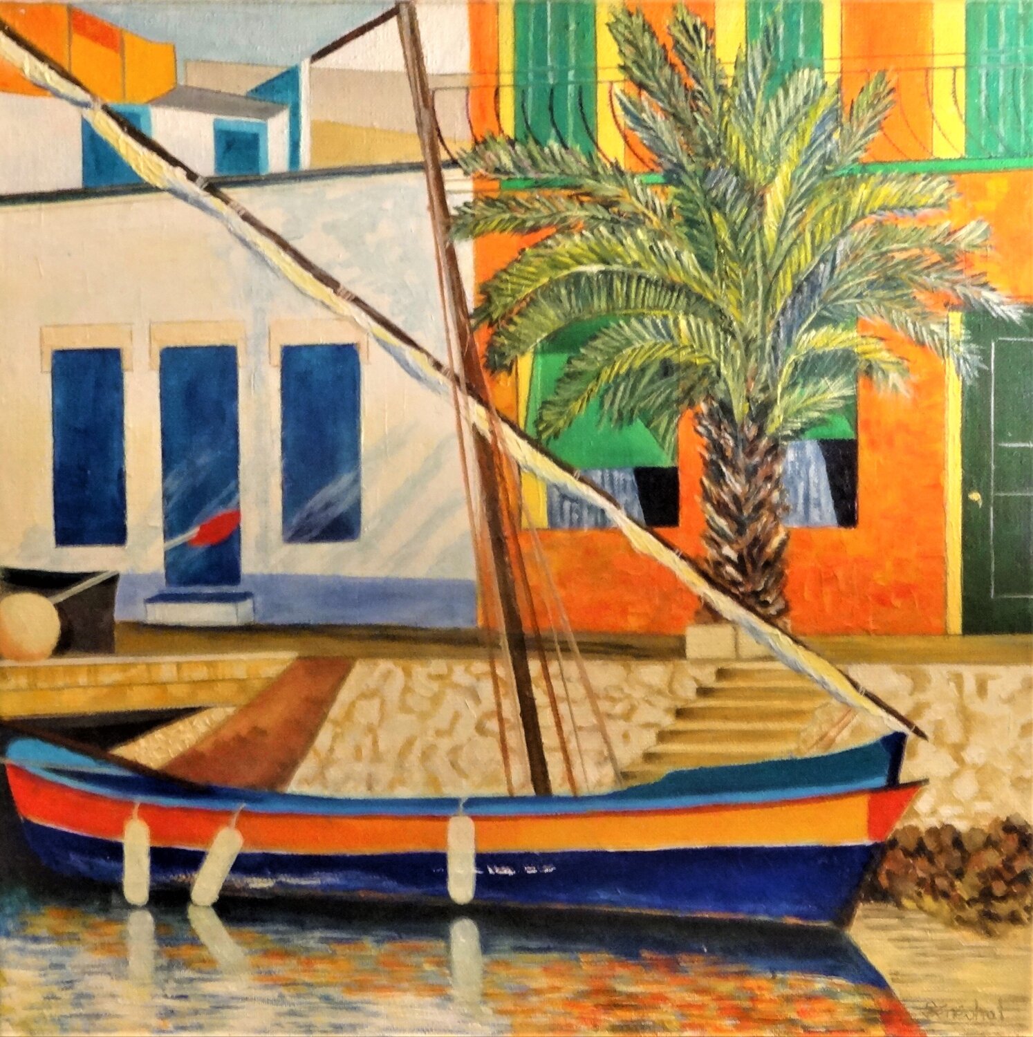 Port Sud Catherine Sénéchal Original painting for sale