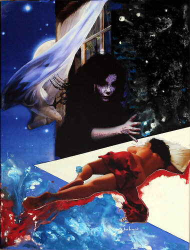 NOTTURNO CON LUNA - tela by Ezio Ranaldi, Painting for Sale on Select