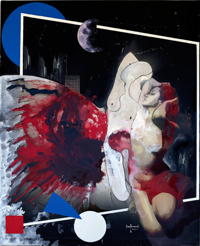 SOGNO CON LA LUNA - tela by Ezio Ranaldi, Painting for Sale on Select