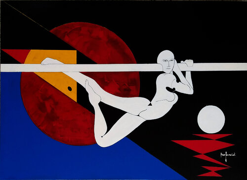 IL TRIANGOLO GIALLO - tela by Ezio Ranaldi, Painting for Sale on Select