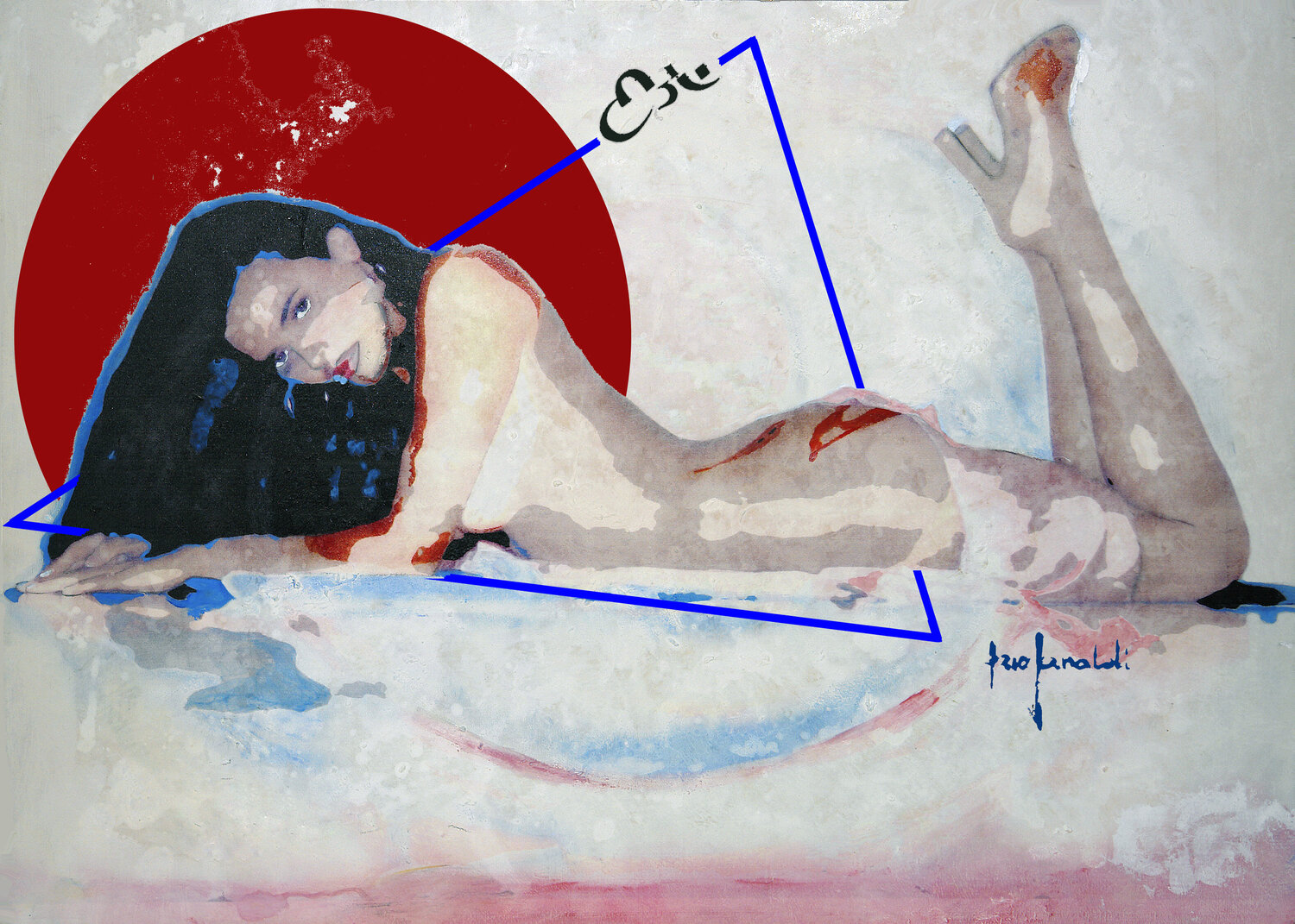 ABSTRACT WOMAN - pannello rigido Ezio Ranaldi Original painting for sale
