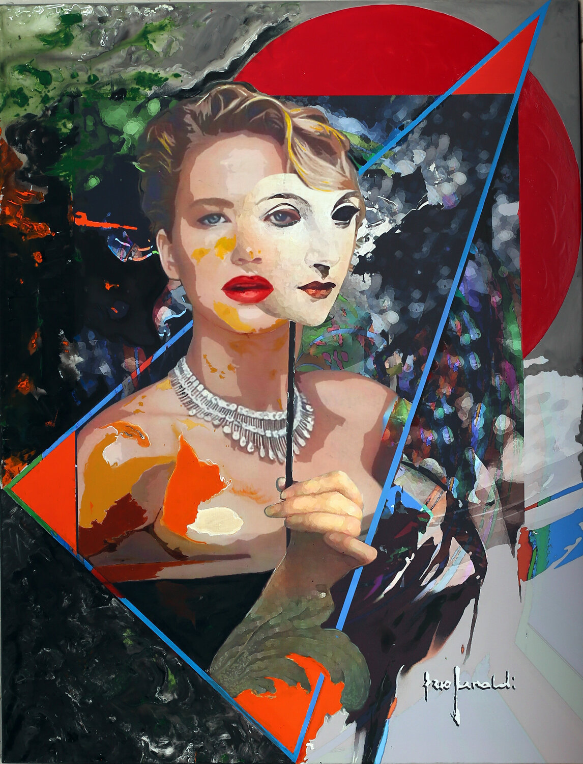 VARIANTE SU JENNIFER - tela Ezio Ranaldi Original painting for sale