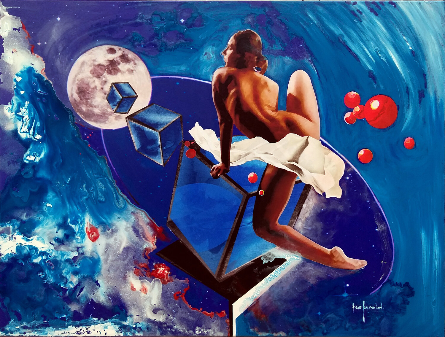 ATMOSFERE LUNARI - tela Ezio Ranaldi Original painting for sale