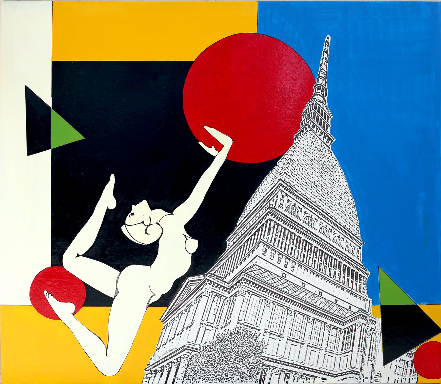 VARIANTE SU TORINO - tela Ezio Ranaldi Original painting for sale