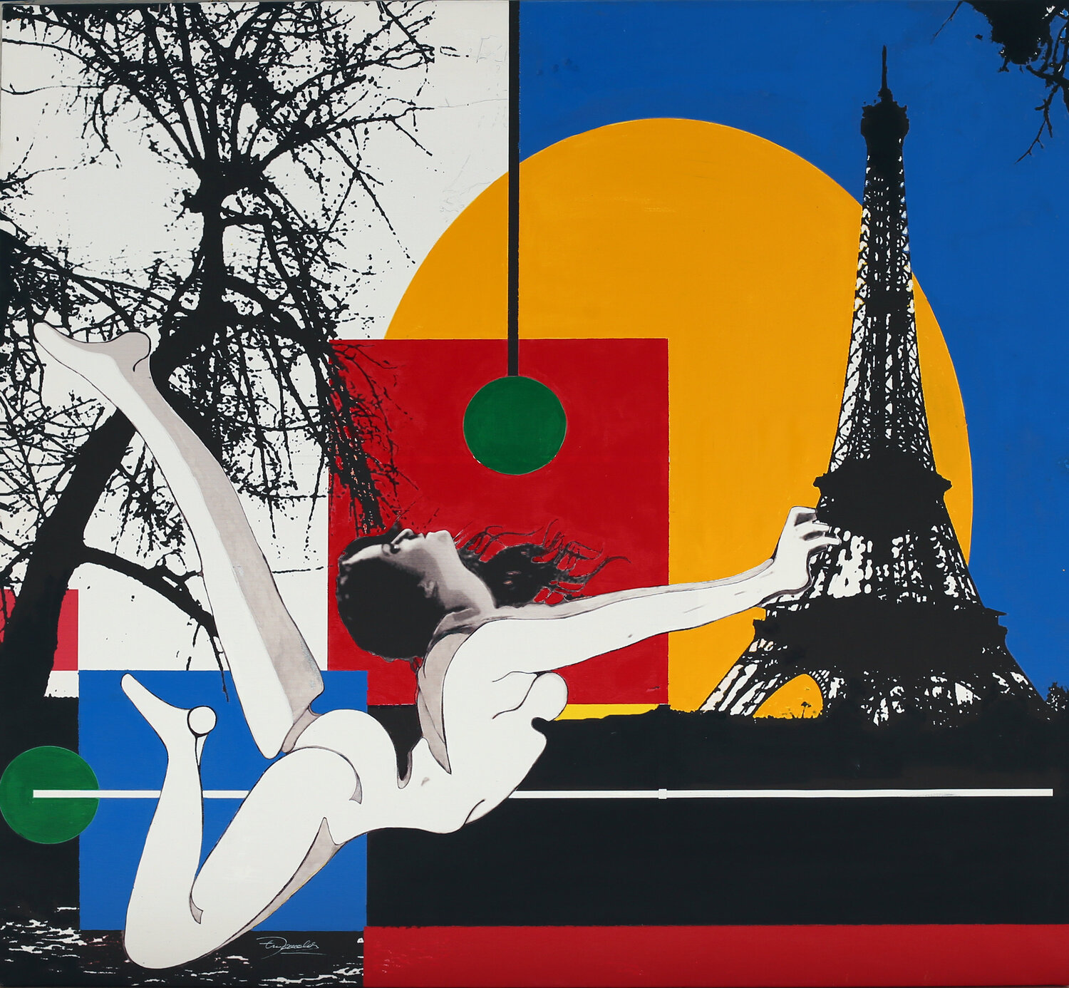 PARIS JE T'AIME - tela Ezio Ranaldi Original painting for sale