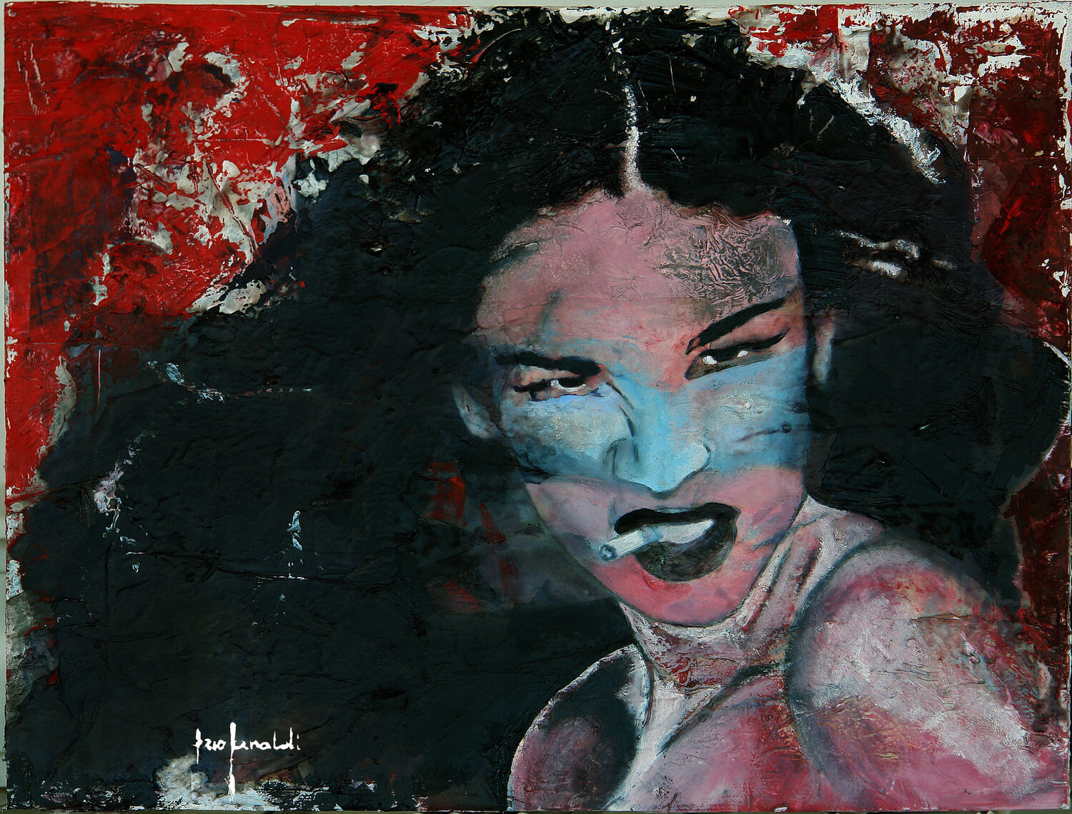 VARIANTE SU ELLEN - pannello rigido Ezio Ranaldi Original painting for sale