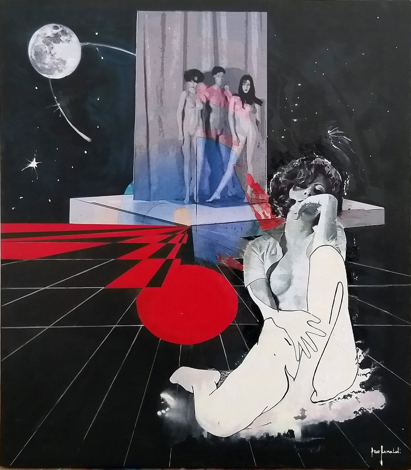 STUDIO DI NUDO - tela Ezio Ranaldi Original painting for sale