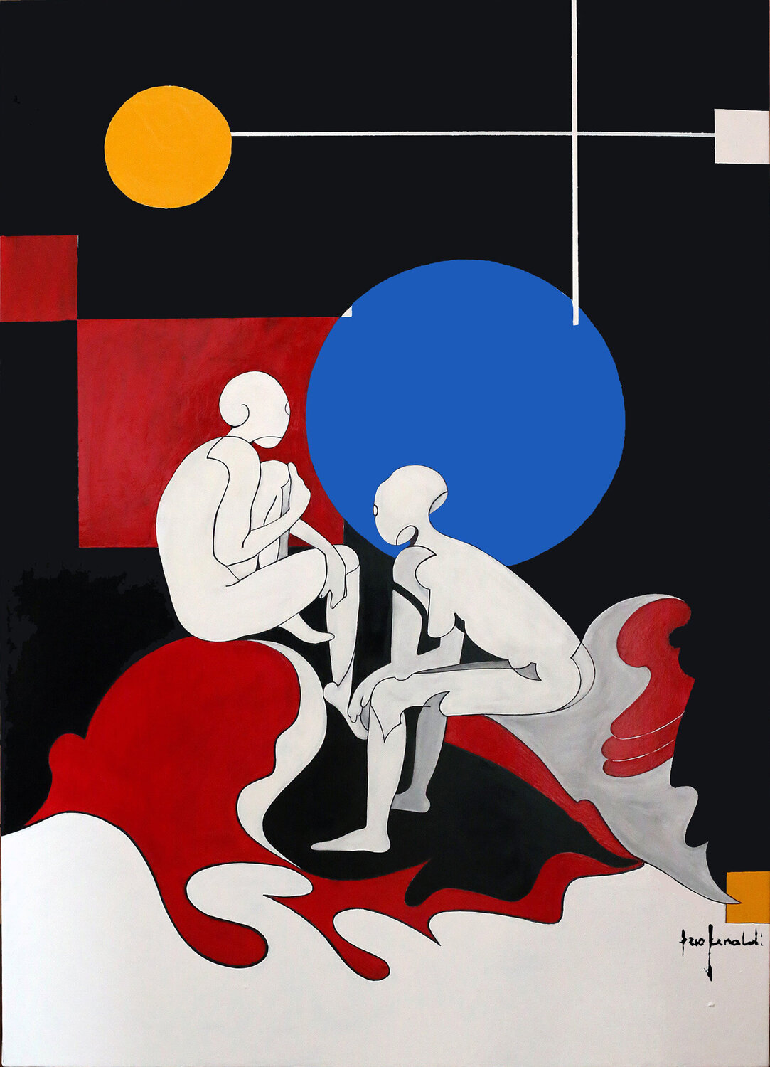 CONTEMPLAZIONE - tela Ezio Ranaldi Original painting for sale