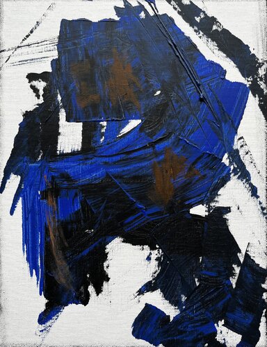 Bleu profond Noir sauvage by Hervé Souffi, Painting for Sale on Select