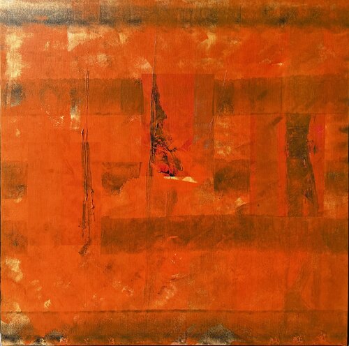 Rouge timide by Hervé Souffi, Painting for Sale on Select