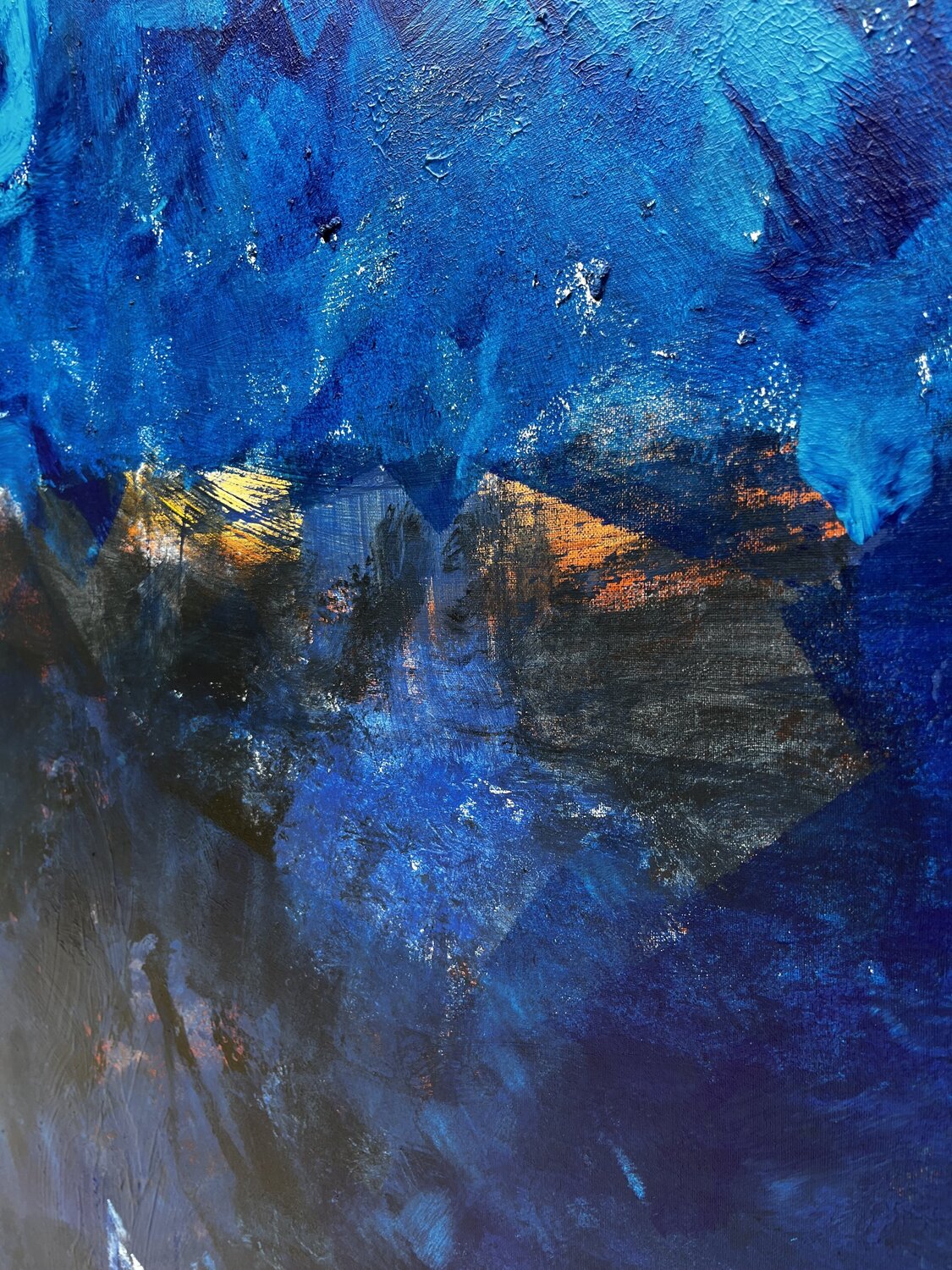 Bleu nuit Hervé Souffi Original painting for sale