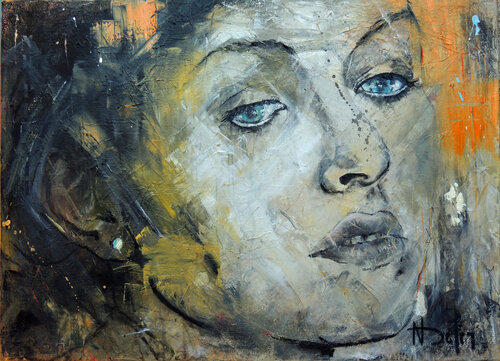 A QUOI PENSES-TU ? by Nadine Defer, Painting for Sale on Select