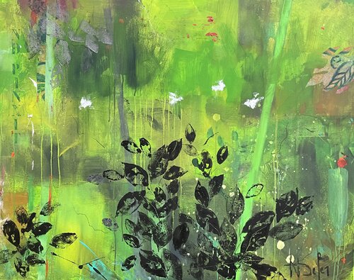 Sous-bois en éveil by Nadine Defer, Painting for Sale on Select