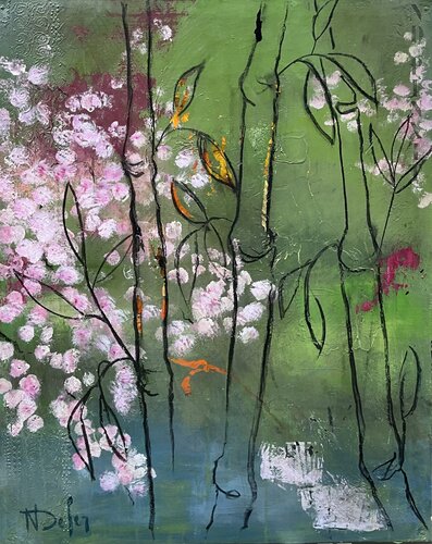 LE SOUFFLE DES FLEURS by Nadine Defer, Painting for Sale on Select